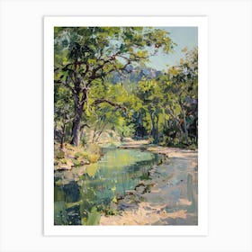Hamilton Pool Preserve Austin Texas Oil Painting 1 Art Print