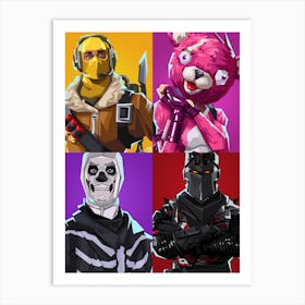 Fortnite Group Art Print