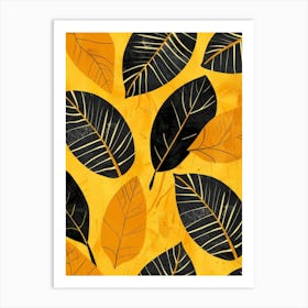 Abstract Leaves Pattern 1 Art Print