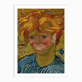 Van Gogh - Jeune Homme Au Bleuet Art Print