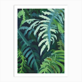 Ghost Fern Cézanne Style Art Print