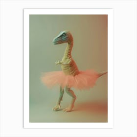 Toy Pastel Dinosaur Dancing In A Tutu 2 Art Print