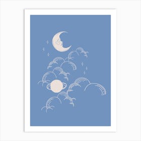Blue Celestial Art Print