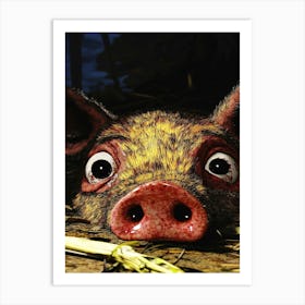 Pig With Big Eyes 1 Art Print