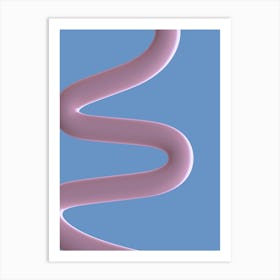 Spiral pink and blue art Art Print