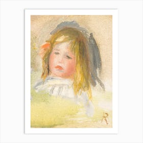 Child With Blond Hairm, Pierre Auguste Renoir Art Print