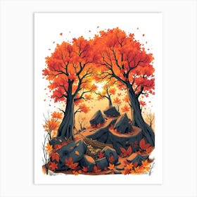 Autumn Trees 9 Art Print