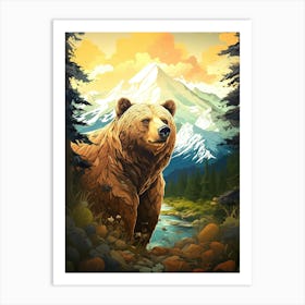 Bear In The Forest 1 Art Print