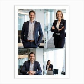 Corporate Portrait Photography Session Capturing A Confident Modern Ceo And Team Smiling Engaged (7) Art Print