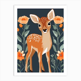 Baby Animal Illustration  Deer 3 Art Print