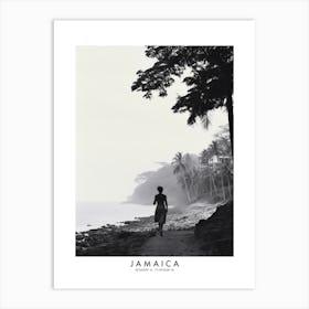 Poster Of Jamaica, Black And White Analogue Photograph 4 Art Print