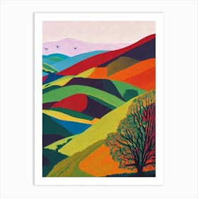 Lake District National Park 1 United Kingdom Abstract Colourful Art Print
