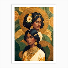 Three Indian Women Art Print