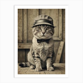 Cat In A Hat 9 Art Print