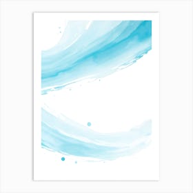 Blue Ocean Wave Watercolor Vertical Composition 32 Art Print