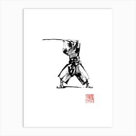 Samurai Stance 2 Art Print
