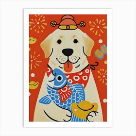 Chinese New Year Labrador: Spreading Happiness and Good Fortune Poster