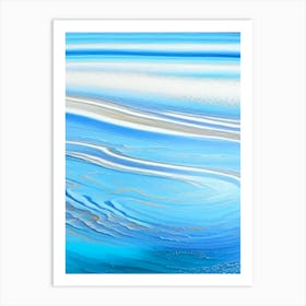 Water Ripples Over Sand Landscapes Waterscape Marble Acrylic Painting 1 Art Print