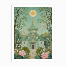 Pastel Temple Art Print