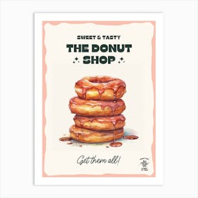 Stack Of Cinnamon Donuts The Donut Shop 1 Art Print