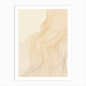 Abstract Wavy Lines Background Art Print