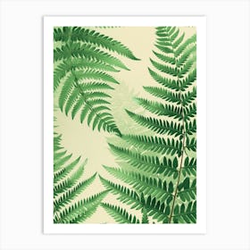 Pattern Poster Soft Shield Fern 1 Art Print