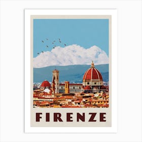 Florence Italy Travel Poster Art Print