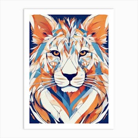 Geometric Tiger Art Print