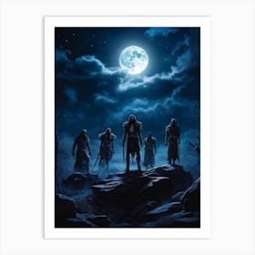 The Rising Undead In The Full Moon (31) Art Print