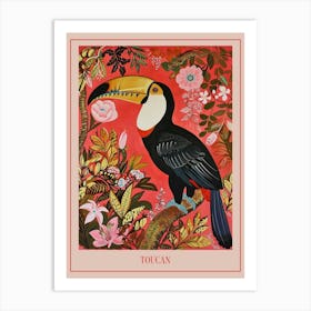 Floral Animal Painting Toucan 4 Poster Art Print