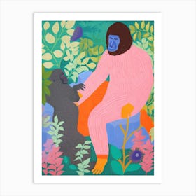 Maximalist Animal Painting Gorilla 3 Art Print