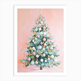 Christmas Tree. Whimsical Pastel Acrylic Art Print