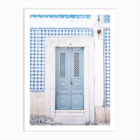 Baby Blue Door In Lisbon Art Print