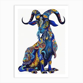 Goat Zodiac Art Print