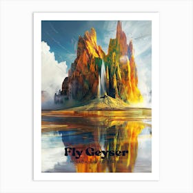 Fly Geyser The Burning Man Travel Art Affiche