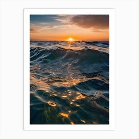 Sunrise Over The Ocean -Reimagined 2 Art Print