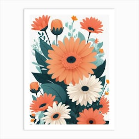 Gerbera Daisies Art Print