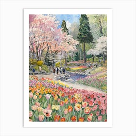 Tulip Garden 1 Art Print