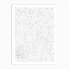 Dotted Black And White Art Print