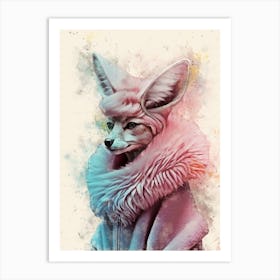 Fox elegant Art Print