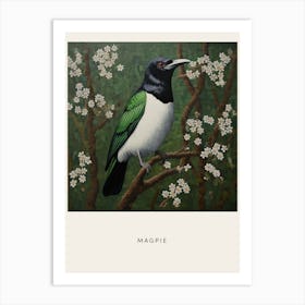 Ohara Koson Inspired Bird Painting Magpie 7 Poster Art Print