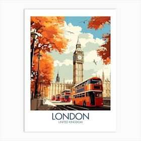London Travel Print United Kingdom Gift Art Print
