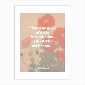 Art Quote By Michelangelo Art Print