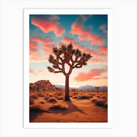 Joshua Tree At Dawn In The Desert In South Western Style  (4) Art Print