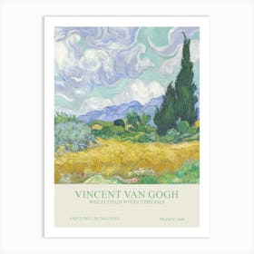 Vincent Van Gogh - Wheat field with cypresses Art Print