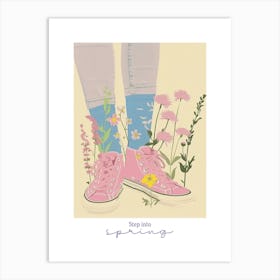 Step Into Spring Flowers And Sneakers Spring 4 Art Print