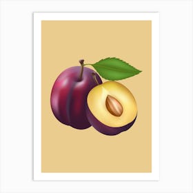 Plums 2 Art Print