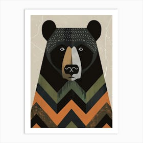 Chevron Bear Art Print