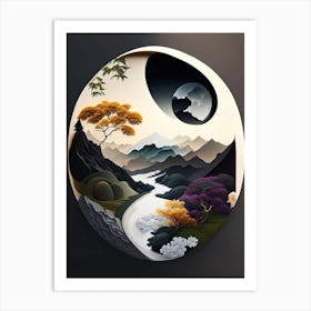 Landscapes 6, Yin and Yang Illustration Art Print