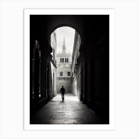 Salamanca, Spain, Black And White Analogue Photography 1 Art Print